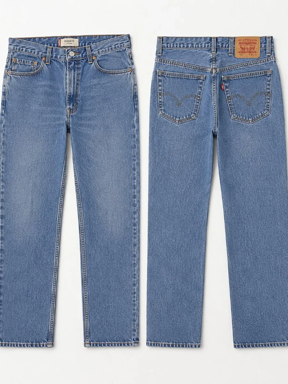 Vintage Levi’s 505 Regular Fit Jeans Made USA Blue Denim Men 38x32